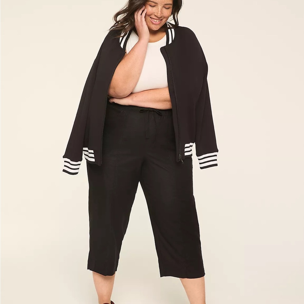 👖 Plus Size Slub Crop Pants – New Without Tags 👖 - Picture 3 of 6